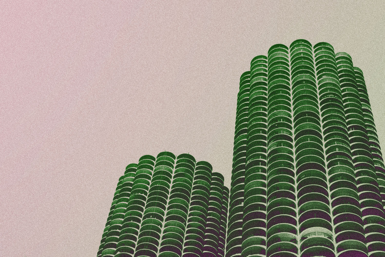 The Marina Towers as seen on Wilco's Yankee Hotel Foxtrot album