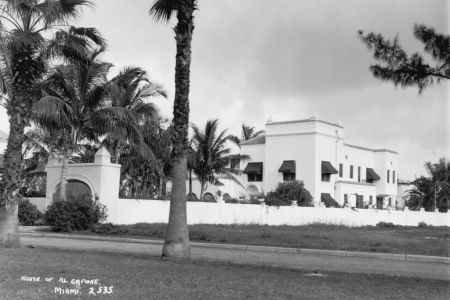 Al Capone's Miami estate as pictured in a black and white photo from March 1938. The house now faces demolition.