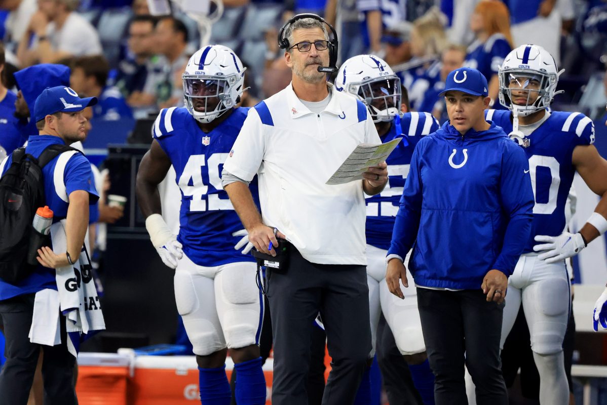 Head coach Frank Reich of the Indianapolis Colts on the sidelines