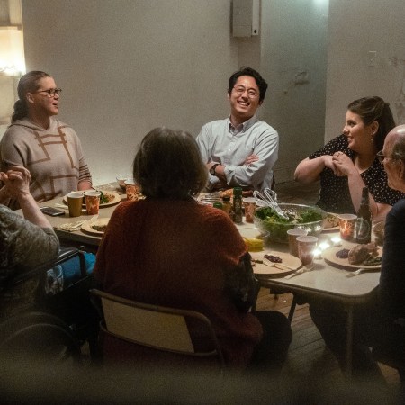 A family around the Thanksgiving dinner table in the new A24 film "The Humans"
