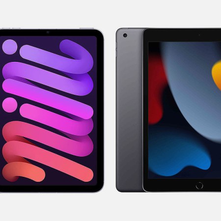 Front of the iPad mini and iPad 10.2" models from 2021, now both on sale