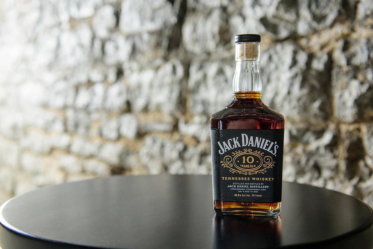 A bottle of the new Jack Daniel's 10-Year Old Tennessee Whiskey, which was just released in limited quantities