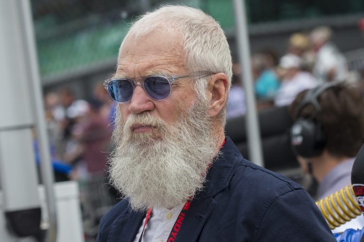 IndyCar team owner and Indiana native David Letterman at the Indianapolis 500. The former late-night talk show host also recently appeared at Brooklyn Nets media day, questioning NBA star Kevin Durant.