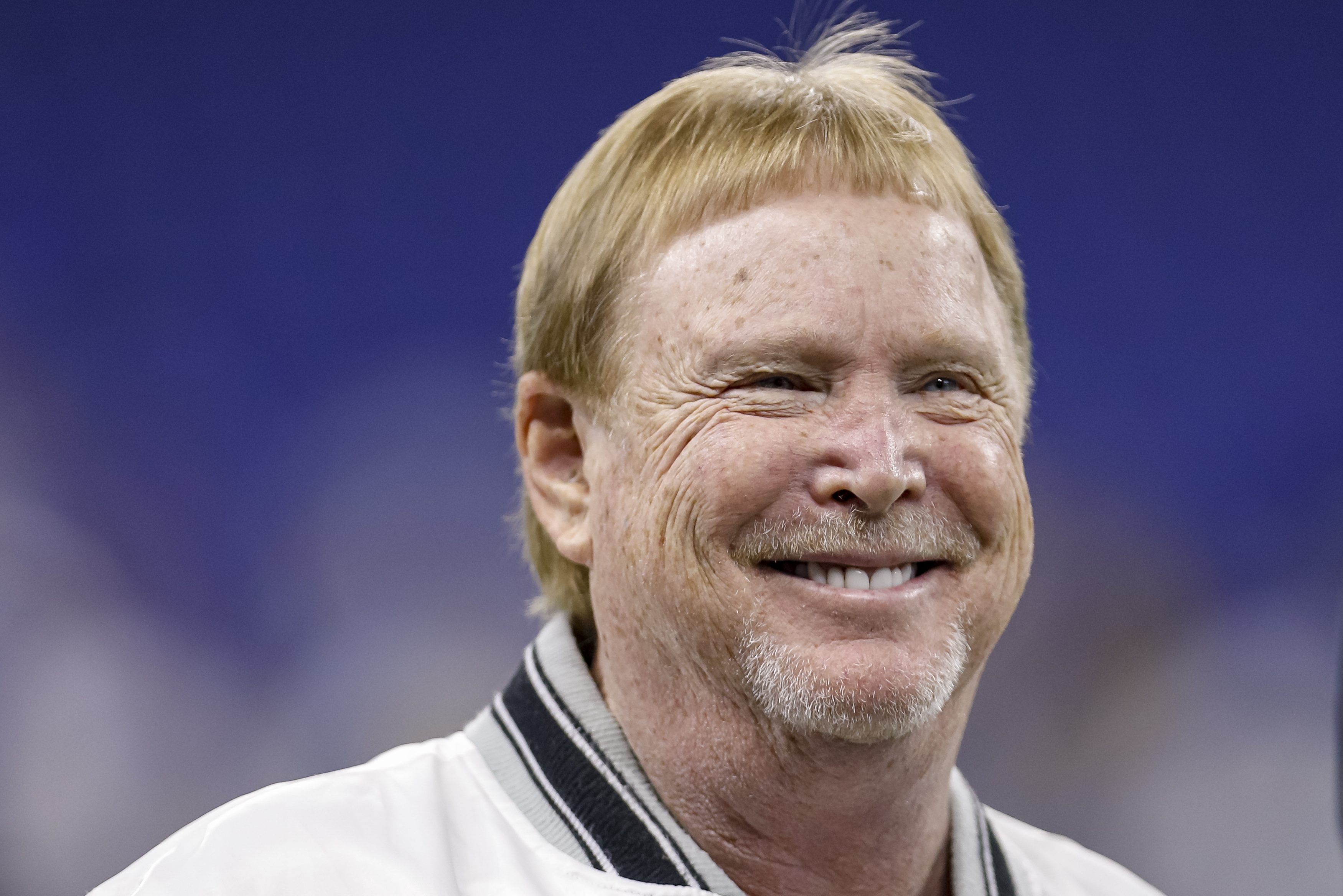 Las Vegas Raiders owner Mark Davis before a game against the Colts. The NFL owner is building a mansion that resembles the Raiders stadium in Las Vegas.