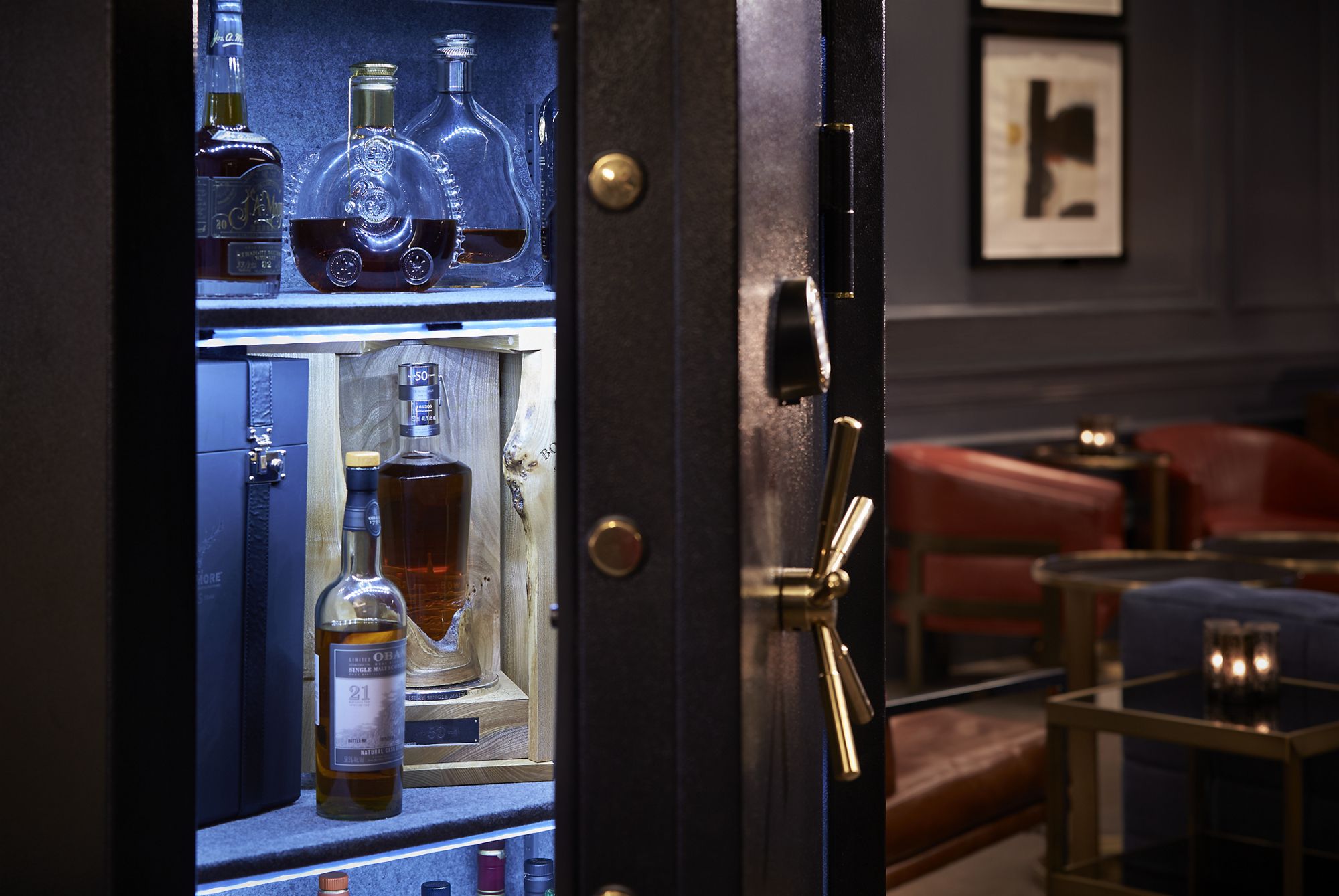The Vault at the Quadrant Bar at the Ritz Carlton DC houses the rarest whiskeys and spirits on offer 