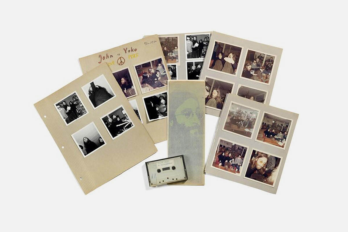 Brunn Rasmussen auction items of John Lennon interview, along with pictures