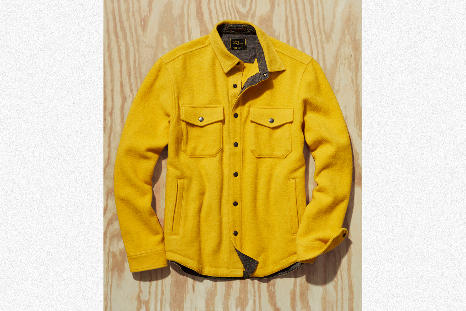 Todd Snyder x L.L.Bean Wool Shirt Jacket in Amber Gold