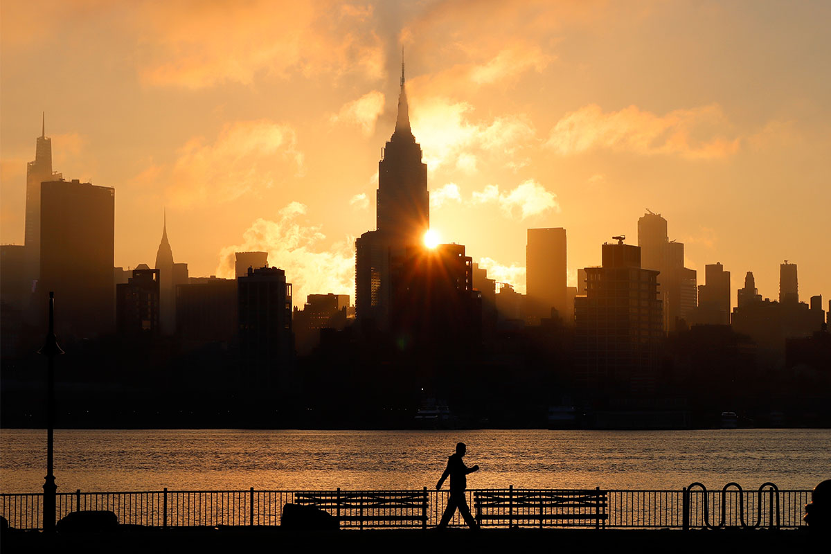 new york city sunrise october