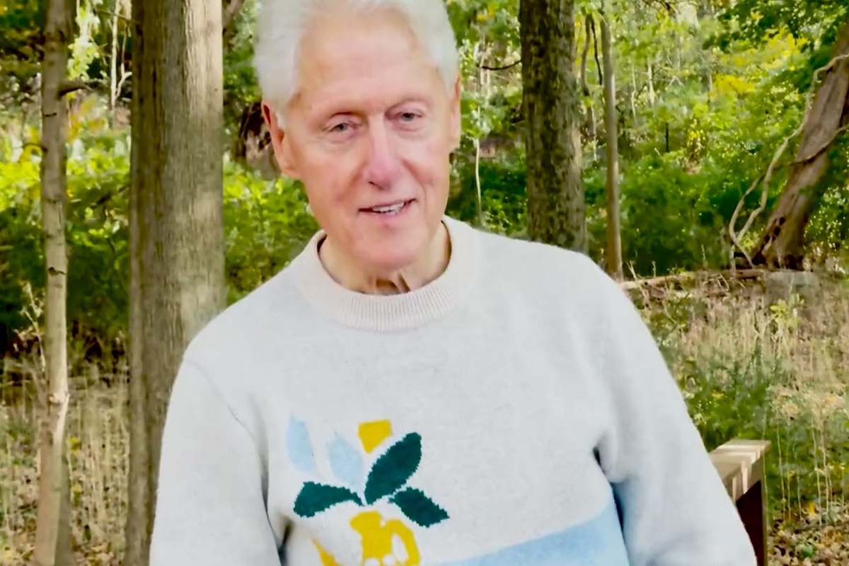 President Bill Clinton in a sweater