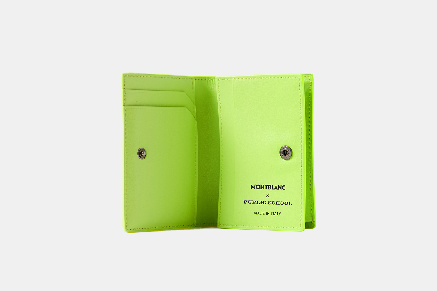 A neon yellow cardholder
