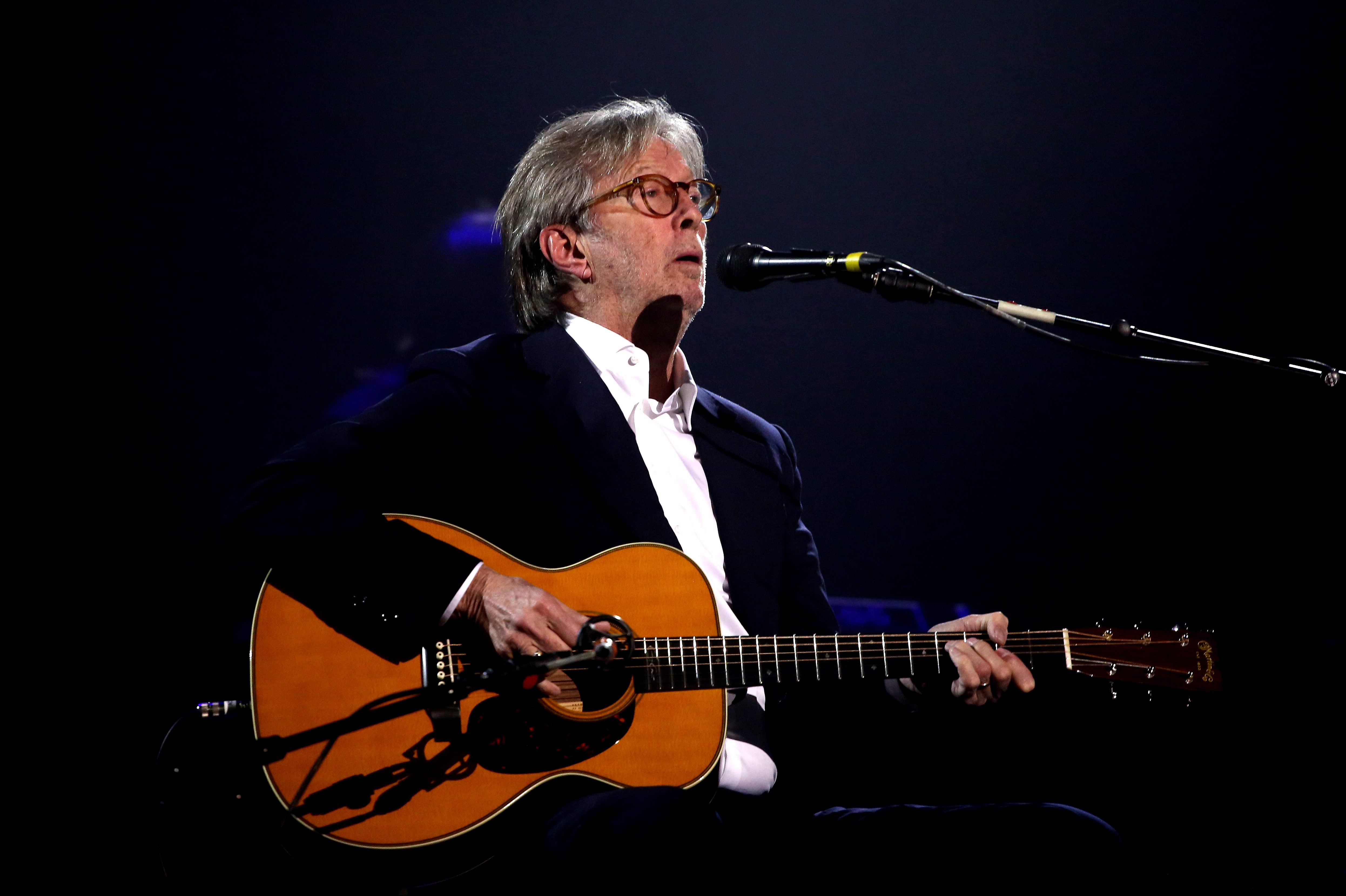 Eric Clapton on stage during The Fashion Awards 2019 held at Royal Albert Hall on December 02, 2019 in London, England.