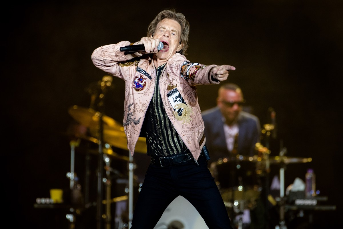 Mick Jagger of The Rolling Stones performs onstage at SoFi Stadium on October 14, 2021 in Inglewood, California.