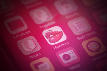 The Headero App is displayed on an iPhone screen