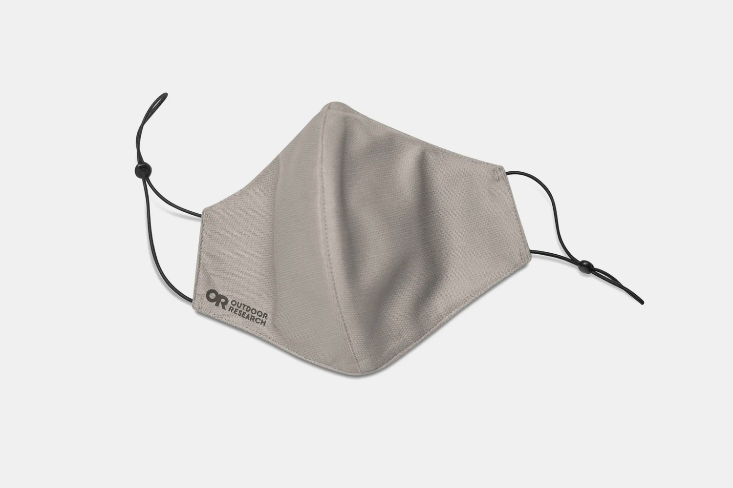 Outdoor Research Essential Adult Face Mask Kit in grey on a grey background