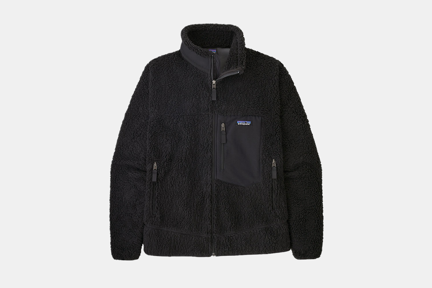 a black fleece jacket