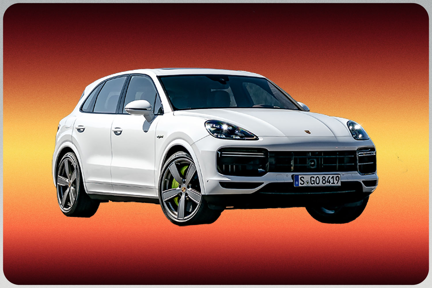 Our Pick for Best Hybrid SUV That's a Performance Truck in Disguise: 2022 Porsche Cayenne Turbo S E-Hybrid in White
