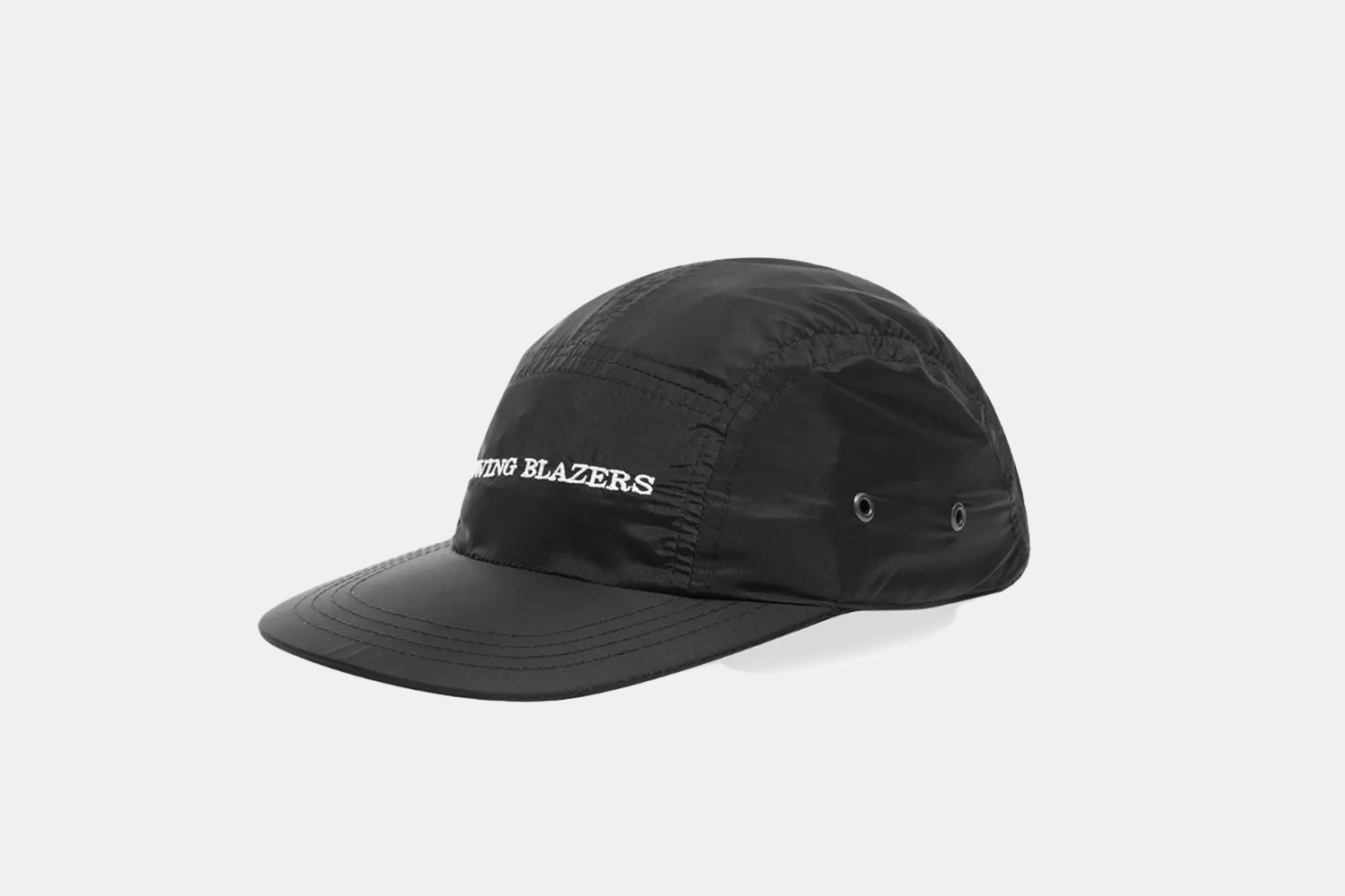 a black panel cap
