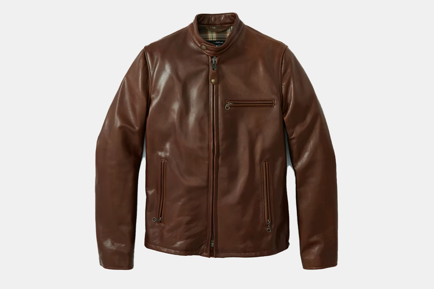 a textured leather jacket