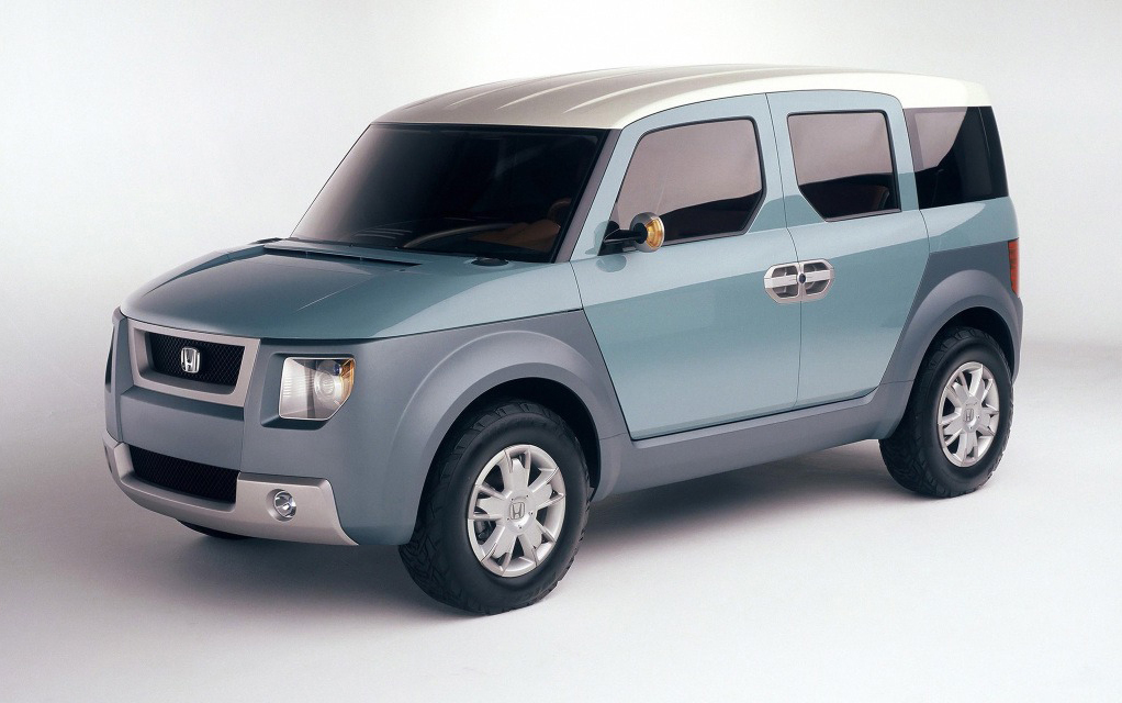 The Honda Model X concept, unveiled in 2001, would later become the Honda Element