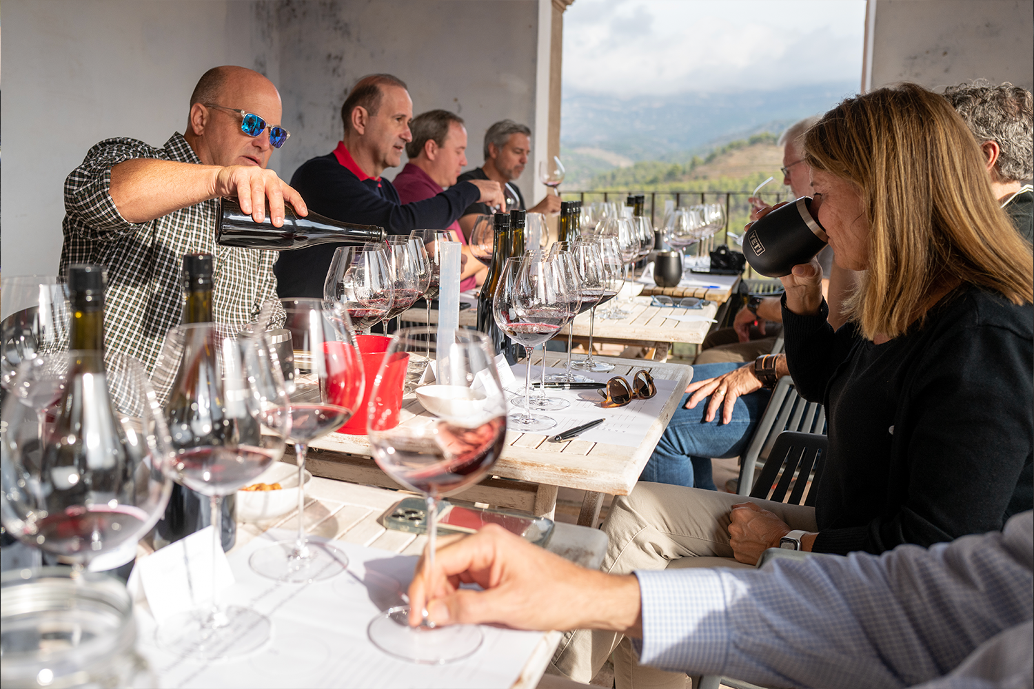 The blending session in Priorat