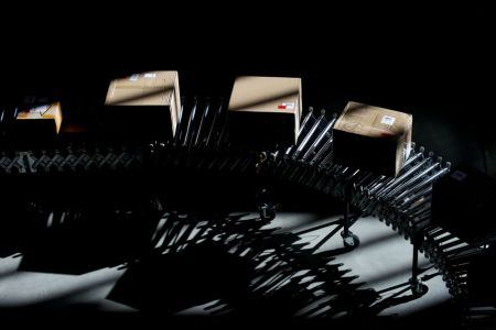 Boxes at Amazon facility