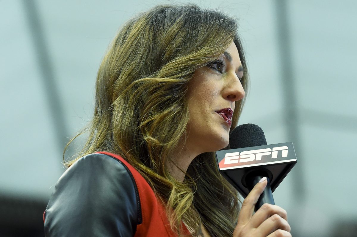 Former ESPN sideline reporter Allison Williams. Williams claims she was fired from ESPN for not getting the Covid-19 vaccine -- she claims her doctor advised against it.
