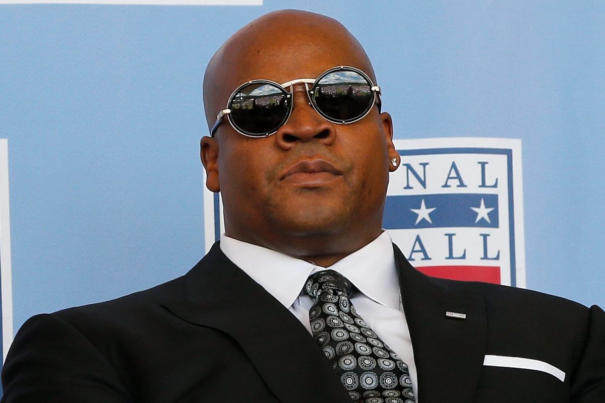 Hall of Famer Frank Thomas at the Baseball Hall of Fame induction ceremony in 2018