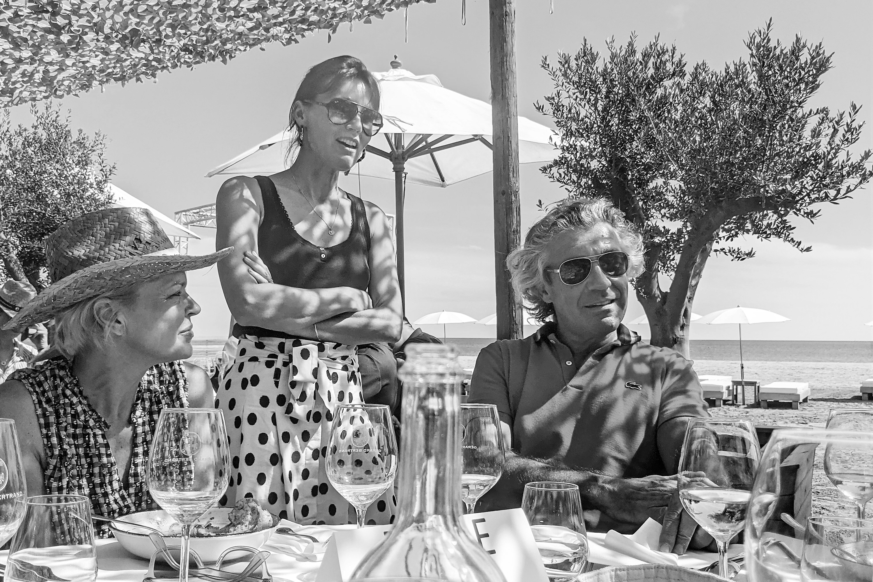 Gerard Bertrand enjoys lunch by the beach at his chateaux