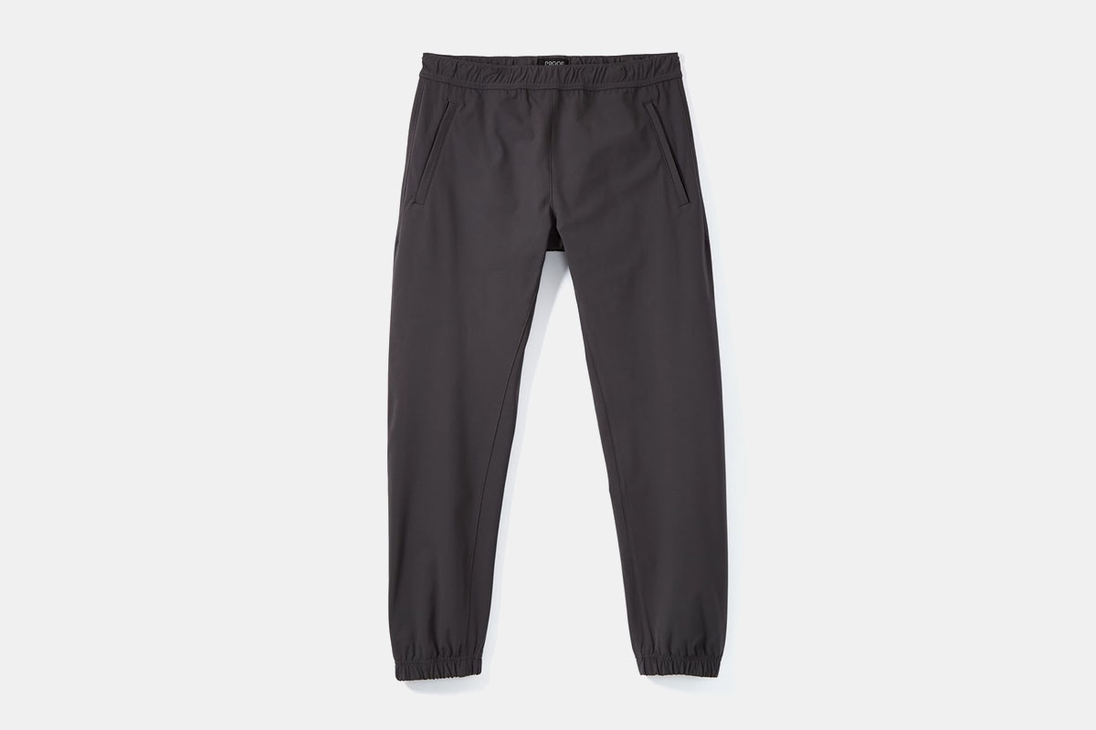 proof joggers on grey background