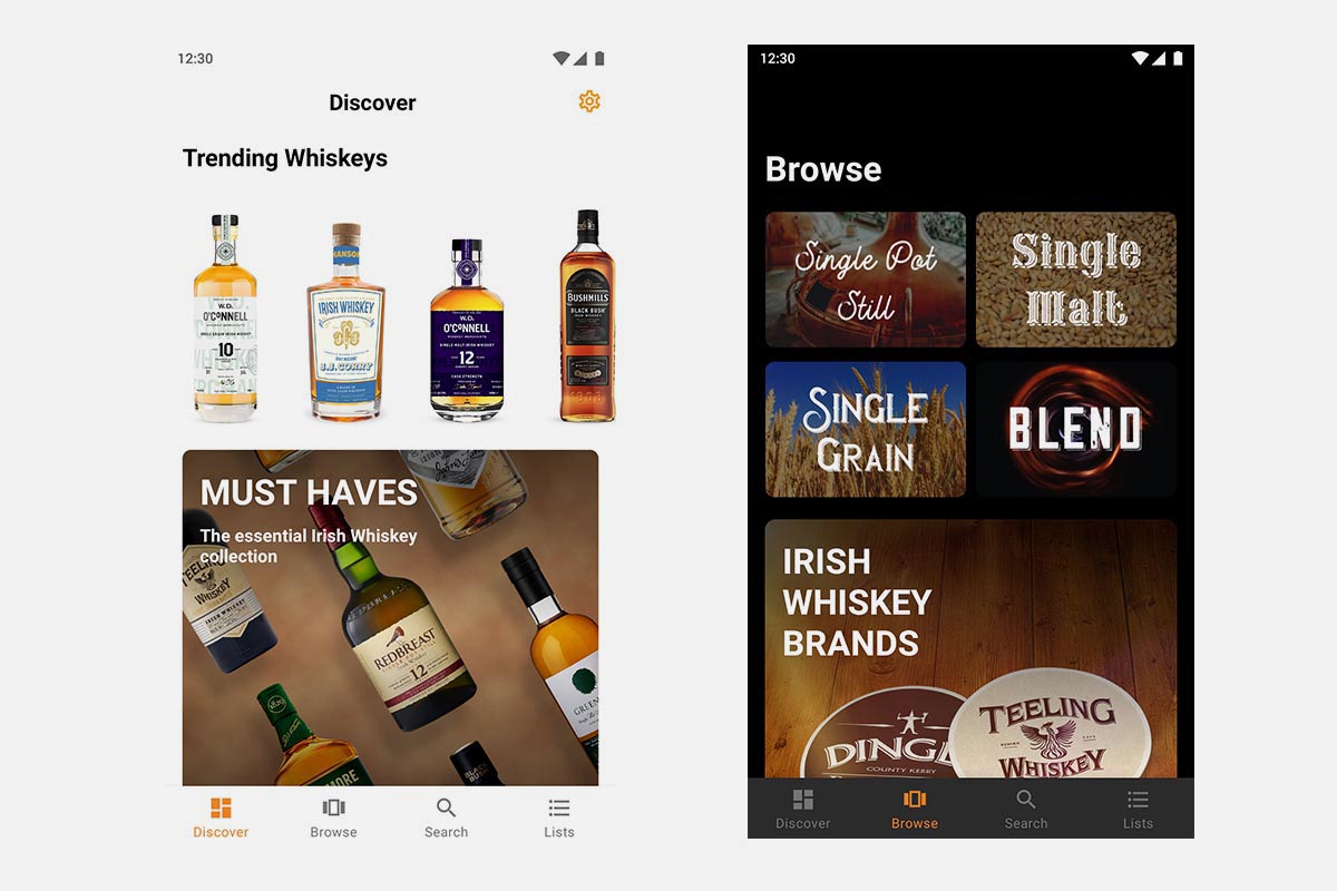 Irish Whiskey app screenshots