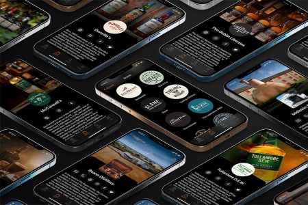 Screenshots from the Irish Whiskey App, one of our selections for best drinking apps