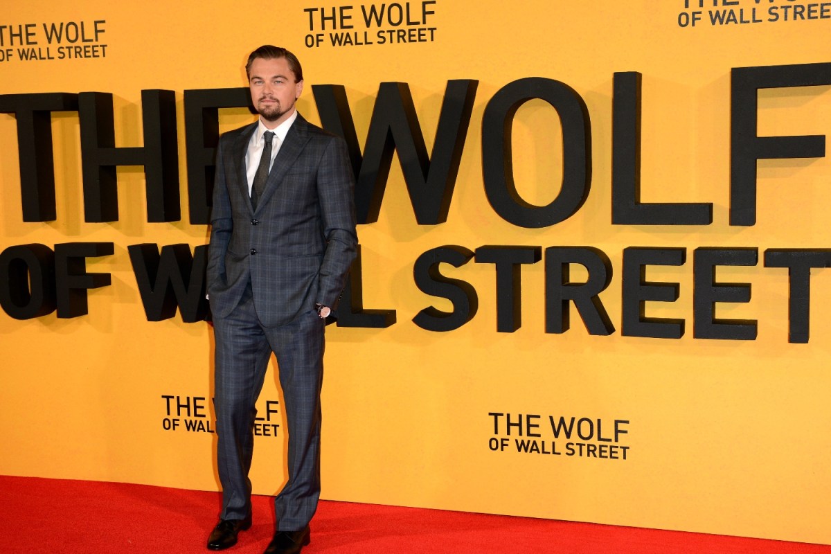 Leonardo DiCaprio attends the UK Premiere of "The Wolf Of Wall Street" at the Odeon Leicester Square on January 9, 2014 in London, England