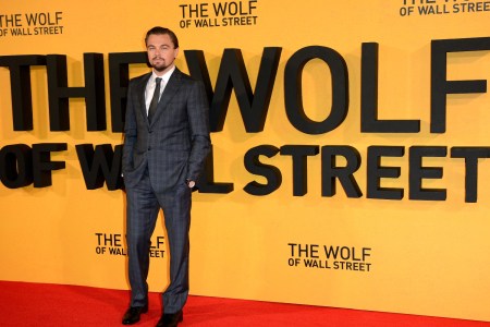 Leonardo DiCaprio attends the UK Premiere of "The Wolf Of Wall Street" at the Odeon Leicester Square on January 9, 2014 in London, England