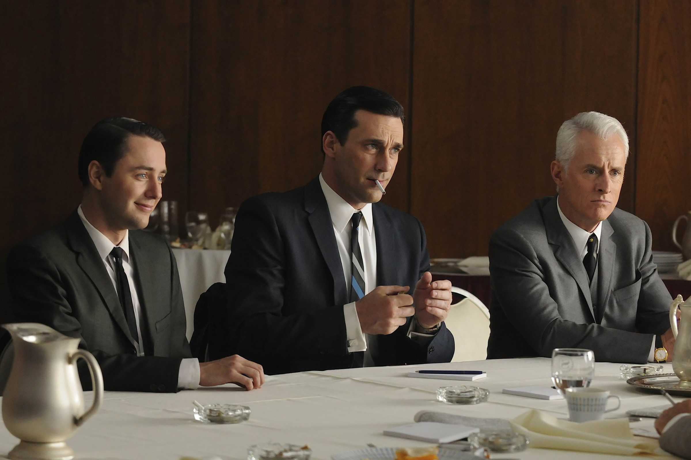 Characters from AMC's Mad Men, including Don Draper.
