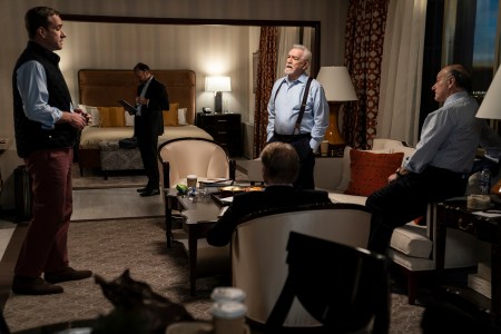 Matthew Macfadyen, Brian Cox and Peter Friedman in season 3 of Succession.