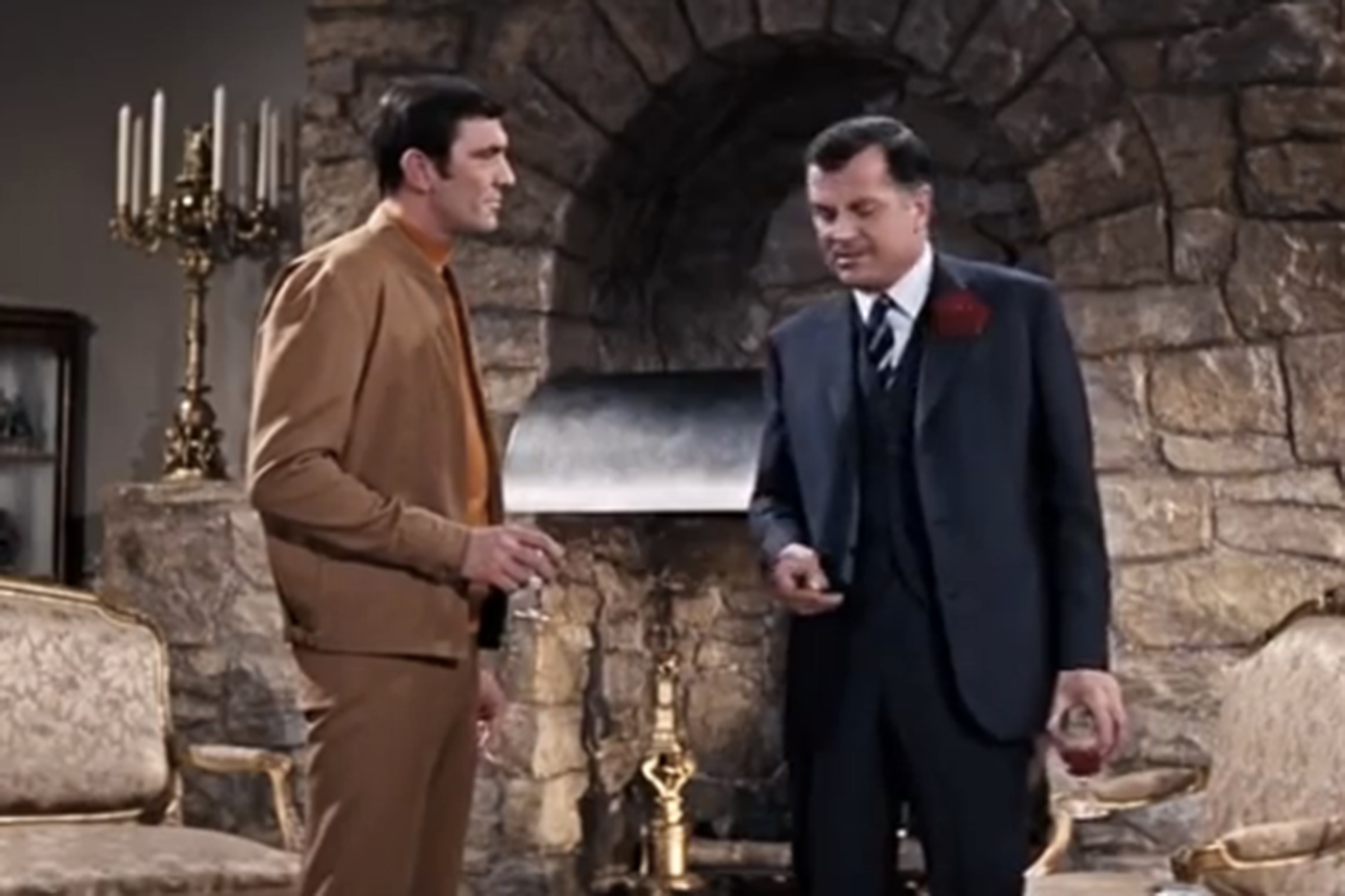 James Bond sports a tan golf outfit in On Her Majesty’s Secret Service.