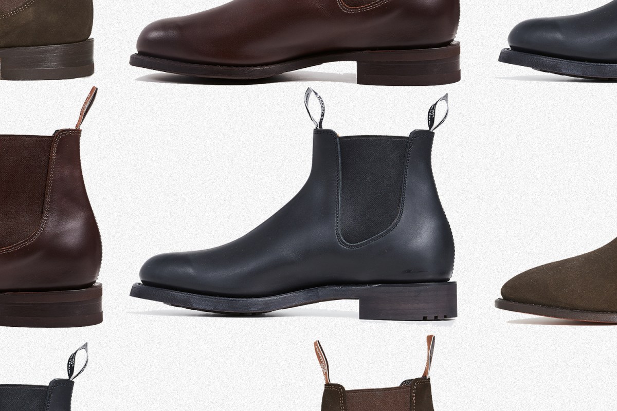 A grid showing three different pairs of men's R.M. Williams boots, including the Gardener, Craftsman and Comfort Turnout Chelsea boots