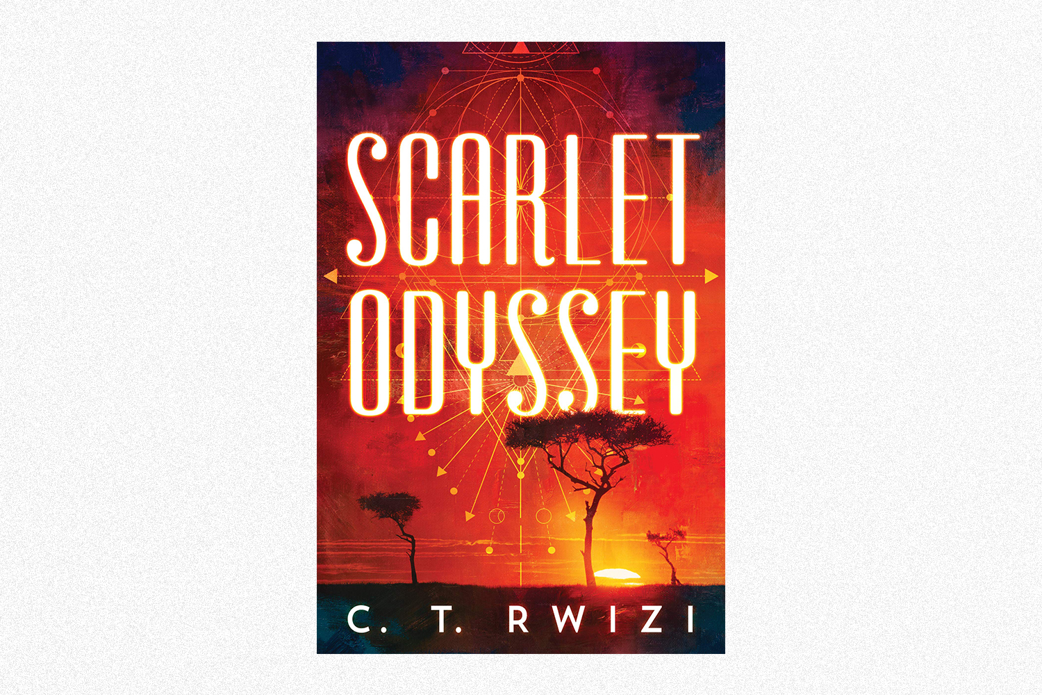 The book cover for Scarlet Odyssey by C.T. Rwizi