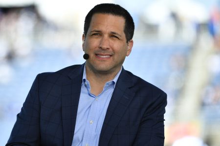 ESPN's Adam Schefter looks on during the 2020 NFL Pro Bowl