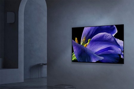 Sony XBR-65A9G 65-inch TV hanging on a wall -- the high-end set is currently at its lowest price ever