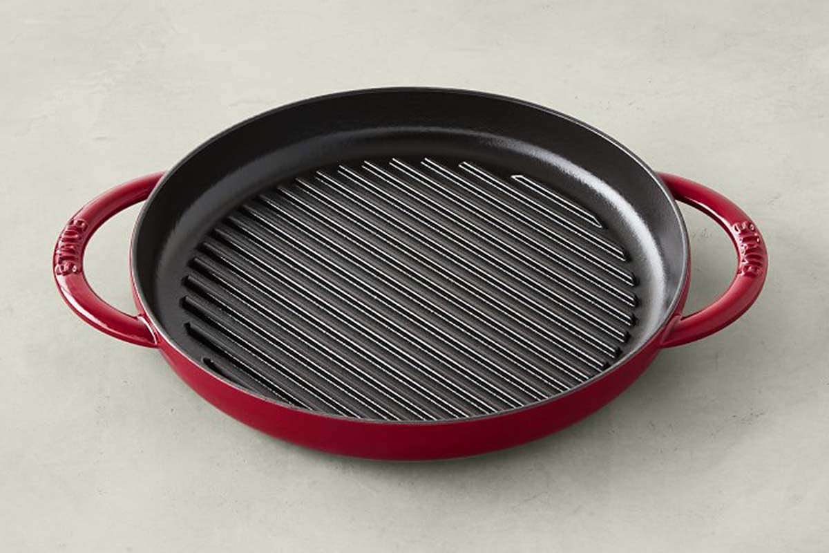 Staub Enameled Cast Iron Pure Grill, 10", now $60 off at Williams Sonoma