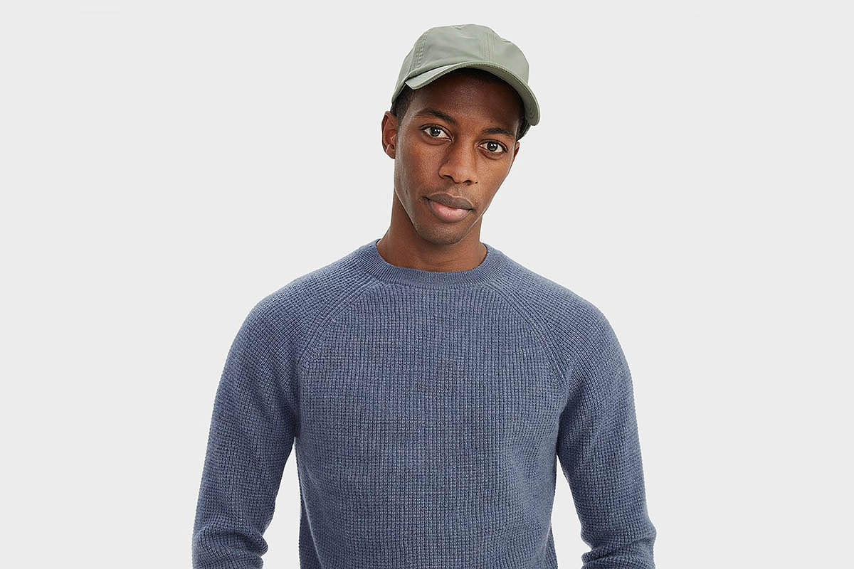 Cashmere Waffle Crewneck Sweater, now on sale