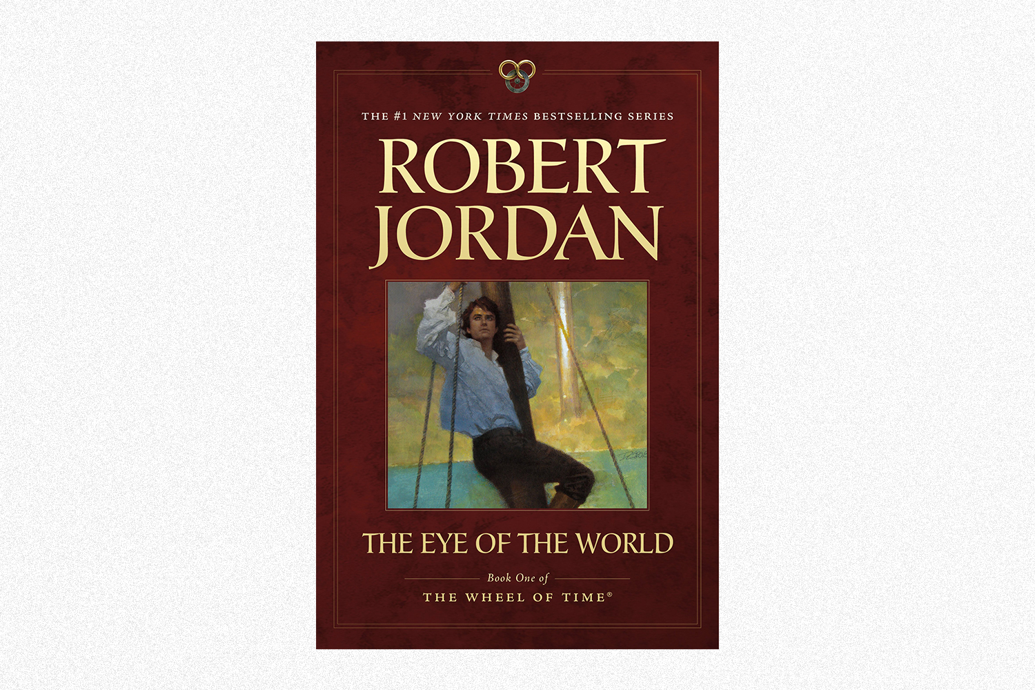 The book cover for "The Eye of the World" by Robert Jordan from The Wheel of Time series