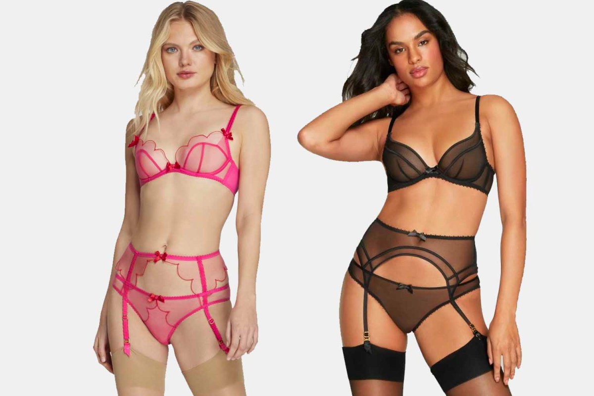 Two women wearing lingerie from Agent Provocateur