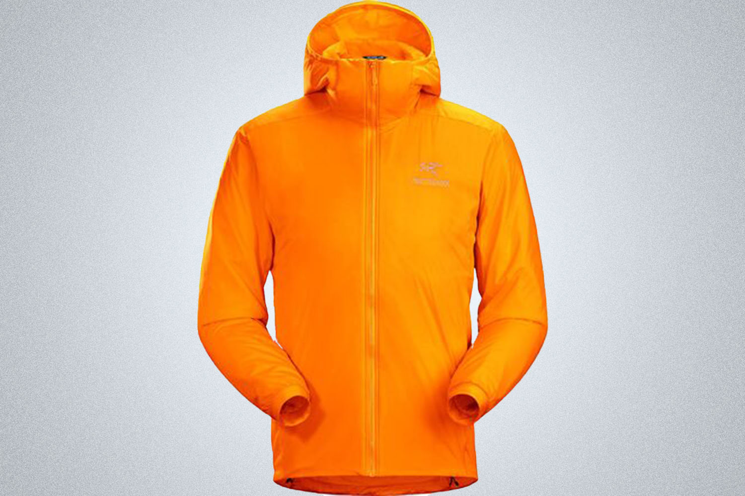 A bright orange hoodie