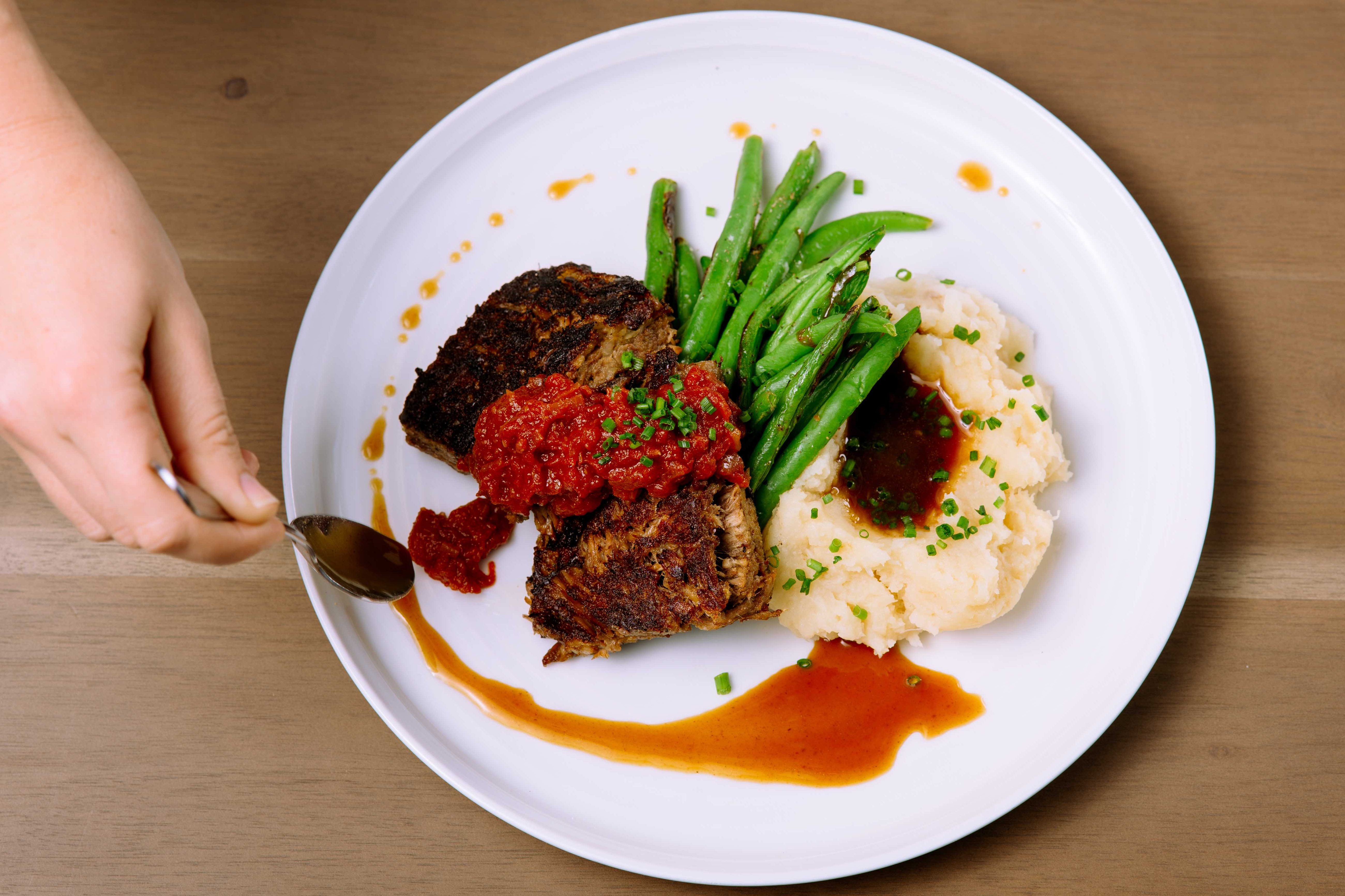 Southern-style meatloaf made with braised short ribs