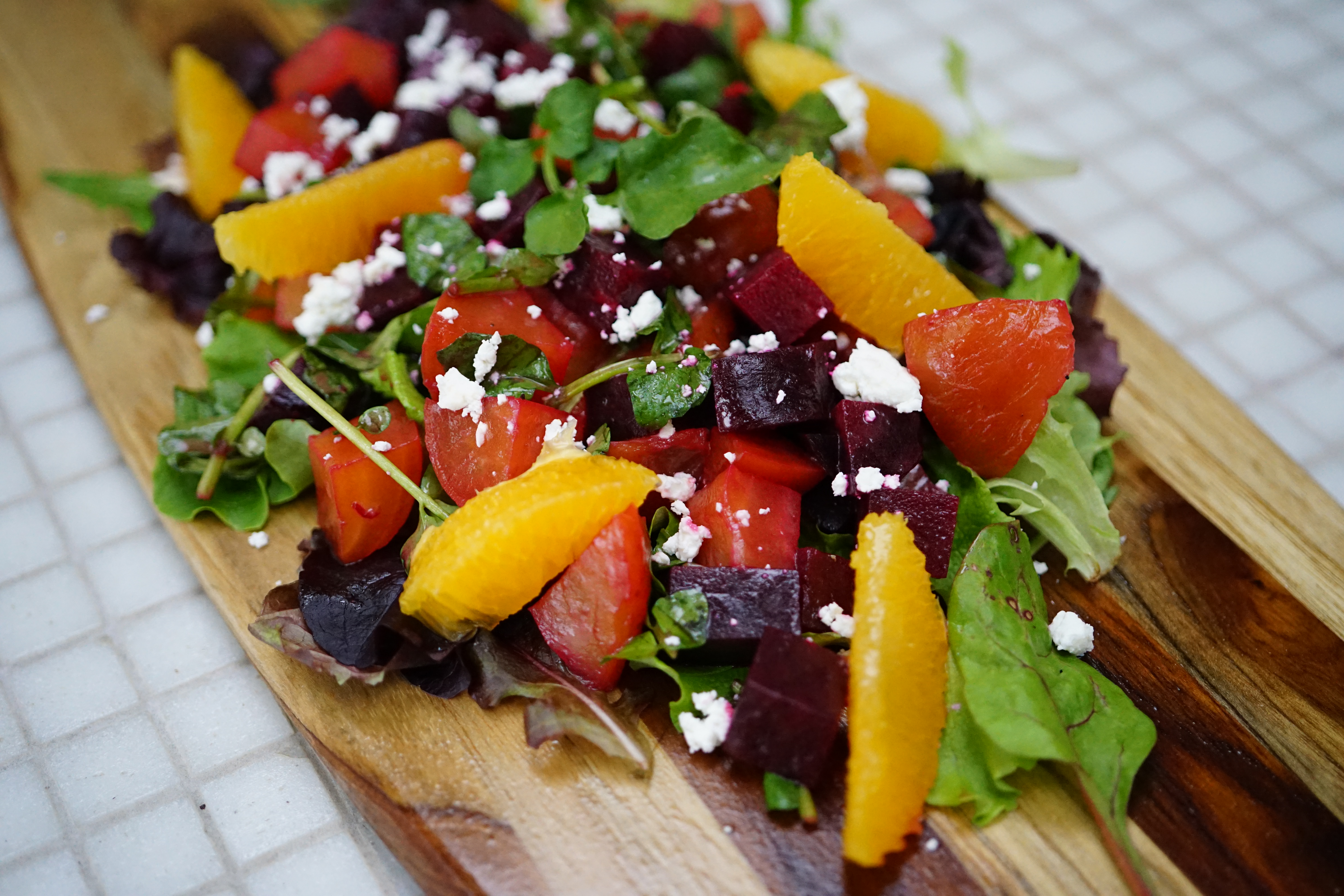 Danny Lledo's beetroot and goat cheese salad