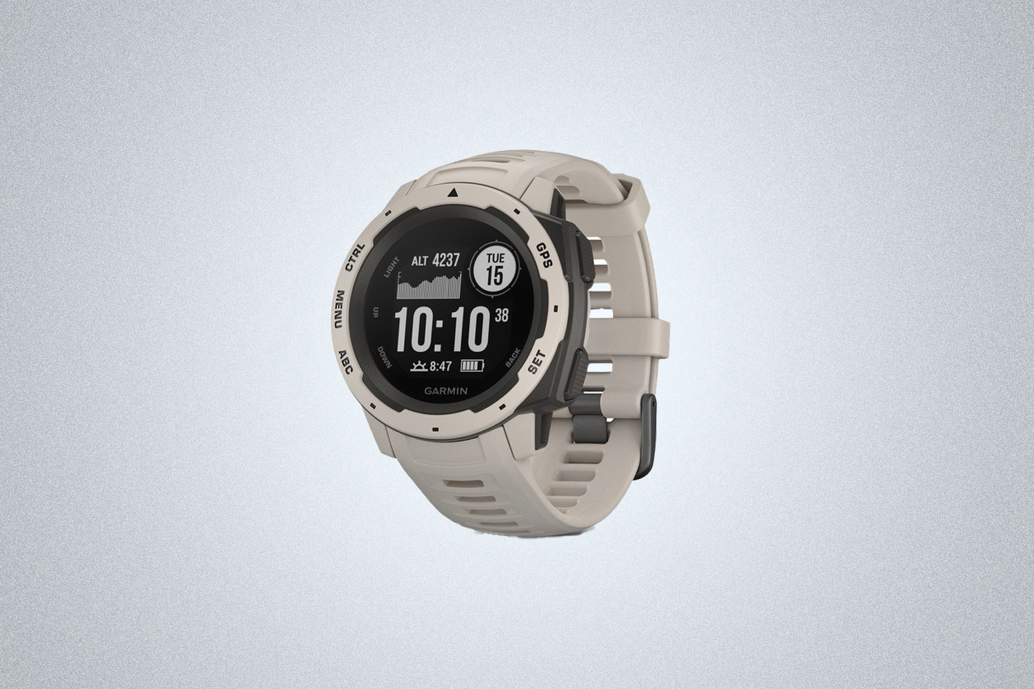 The Garmin Instinct Smartwatch in grey is one of the best fitness GPS watches in 2021 for hiking, running, swimming, cycling and working out 