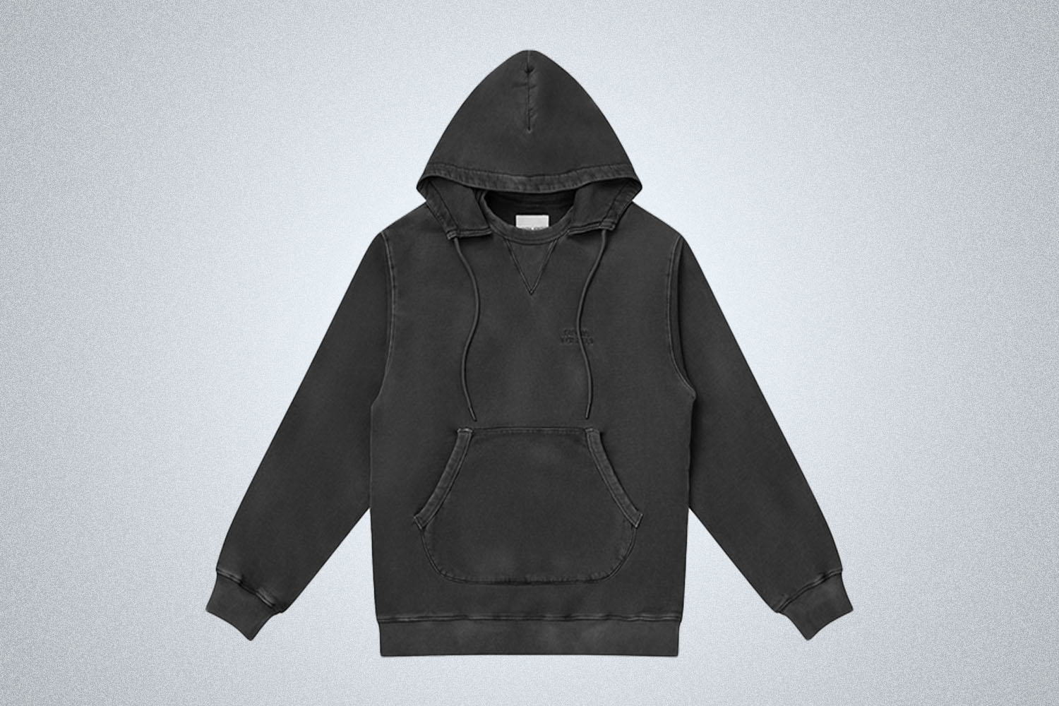 a black faded hoodie 
