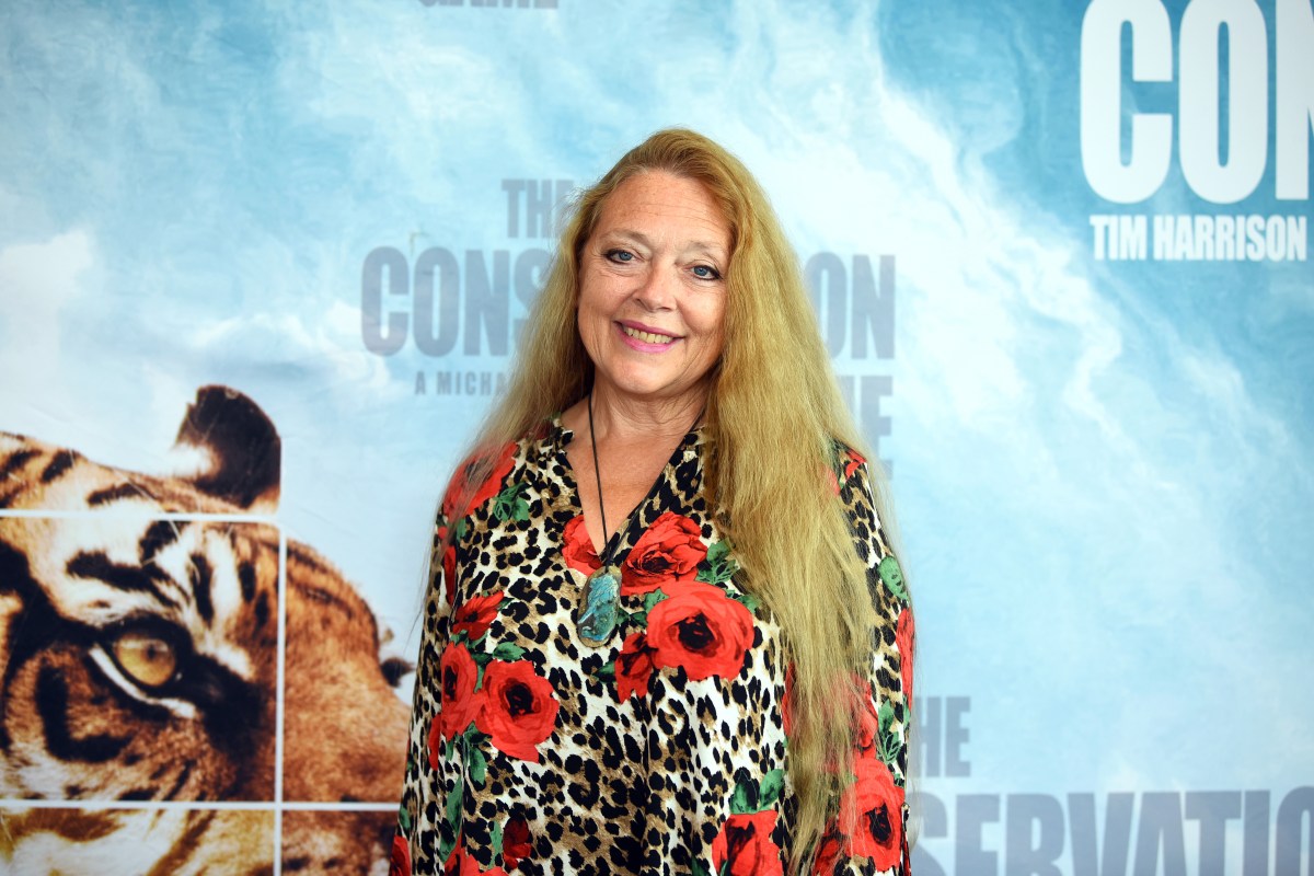 Carole Baskin attends the Los Angeles theatrical premiere of "The Conservation Game" on August 28, 2021 in Santa Monica, California.